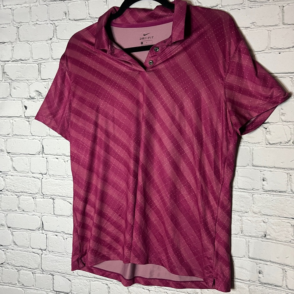 Nike Women's Magenta Button Down Golf Shirt